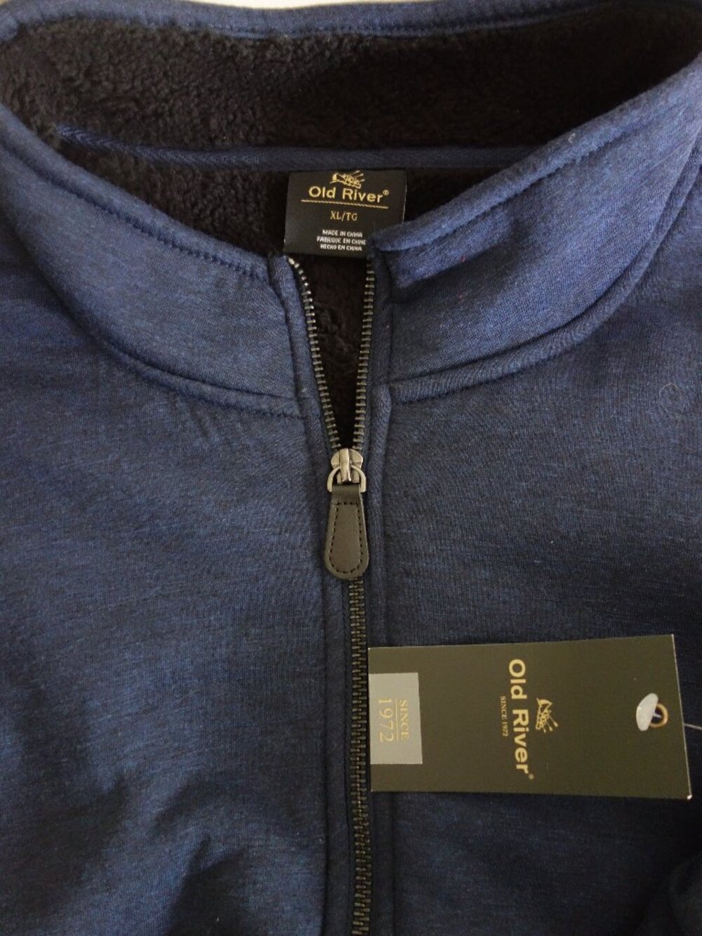 NWT OLD RIVER Navy Full Zip Sweatshirt – Mens XL